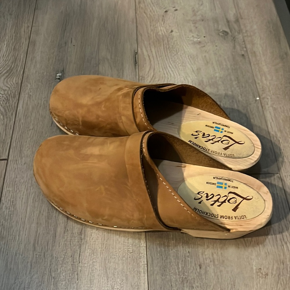 Lotta High Heel Classic Clog Brown Oiled Nubuck - Picture 2 of 5